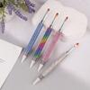 Shiny Diamond Nail Art Brush Double-Ended Dotting Pen Carving Flower Painting Pen Diy Manicure Tool Acrylic Uv Gel Extension