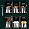 Deep Frying Pot Kitchen Fryer With Strainer Stainless Steel Tempura Fryer Pan Fry Pot Chicken Fried Chicken Cooking Tools