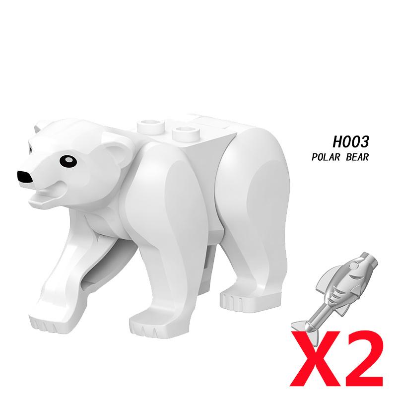 Medieval Military Castle Knight Building Blocks Riding Horse Wolf Bear Animal Vest Weapon Flag Saddle Dragon Toy Brick Gift K024