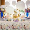 Butterfly Wildflower Spring Floral Tablecloth Waterproof Reusable Table Mat DIY Rectangle Shape Table Cover Wedding Celebration