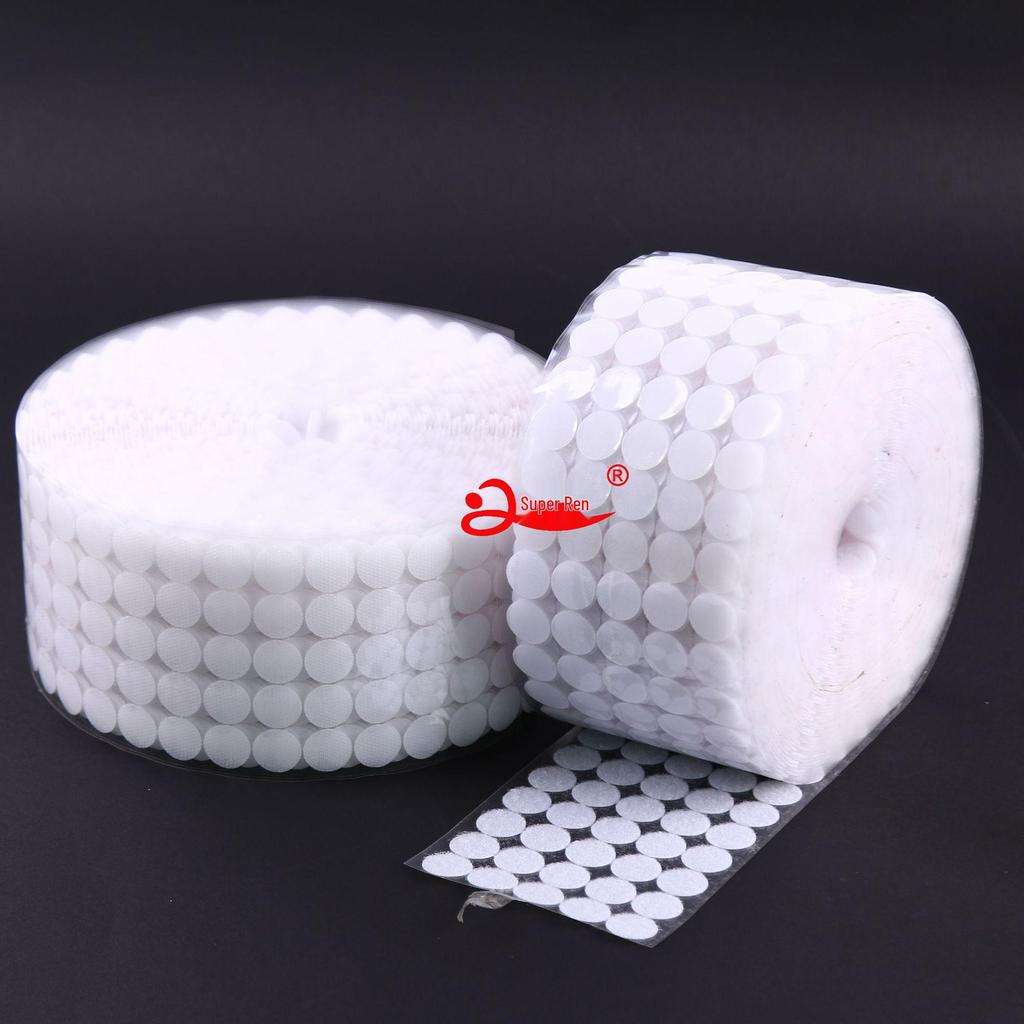 20mm Transparent Round Adhesive Velcro Hook-and-Loop Dots