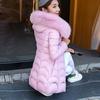 Women Hooded Outwear Warm Coat Long Thick  Collar Cotton Slim Jacket