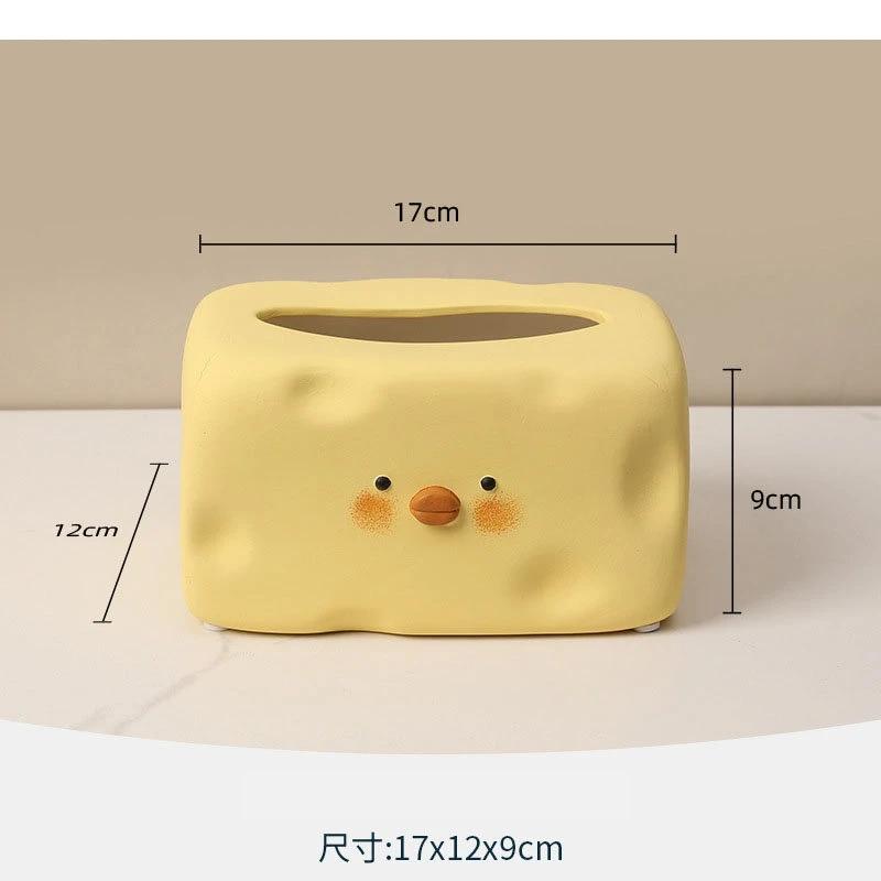 Ceramic Tissue Box Cute Duck Napkin Paper Living Room Removable Household Storage Boxes Decor
