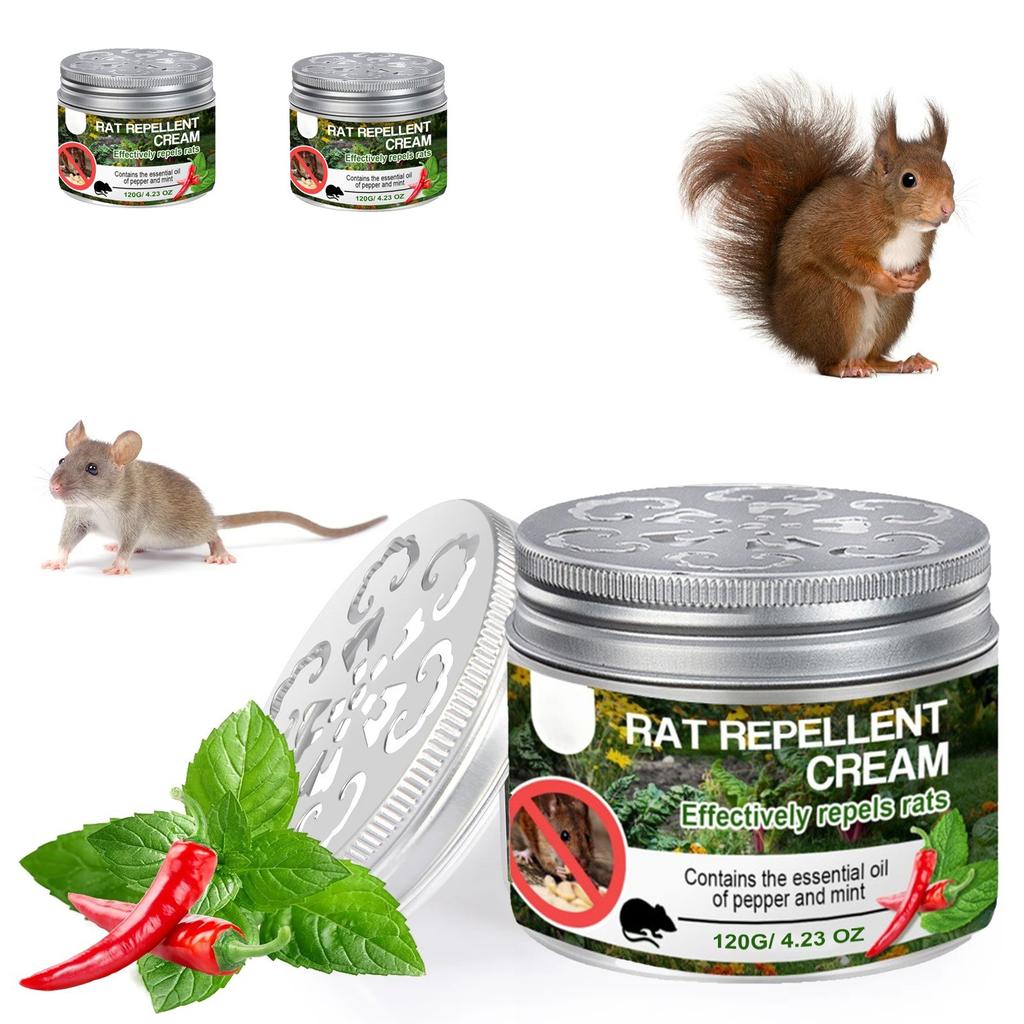 Crema para Ratas para Jardineros para Ahuyentar Ratas en el Huerto, Extracto de Planta para Evitar Ratas y Capturar Ratas