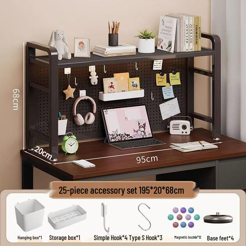 Iron Art Pegboard Bookshelf & Desk Organizer for Home or Dorm