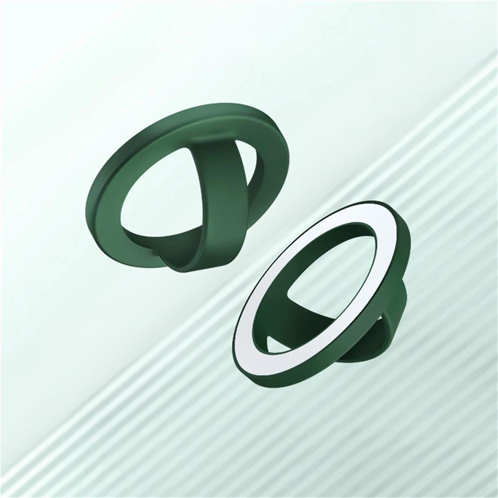 Strong Magnetic Liquid Silicone Comfortable Circular Grip Phone Holder For MagSafe Ring Shape Phone Accessories For iPhone 16