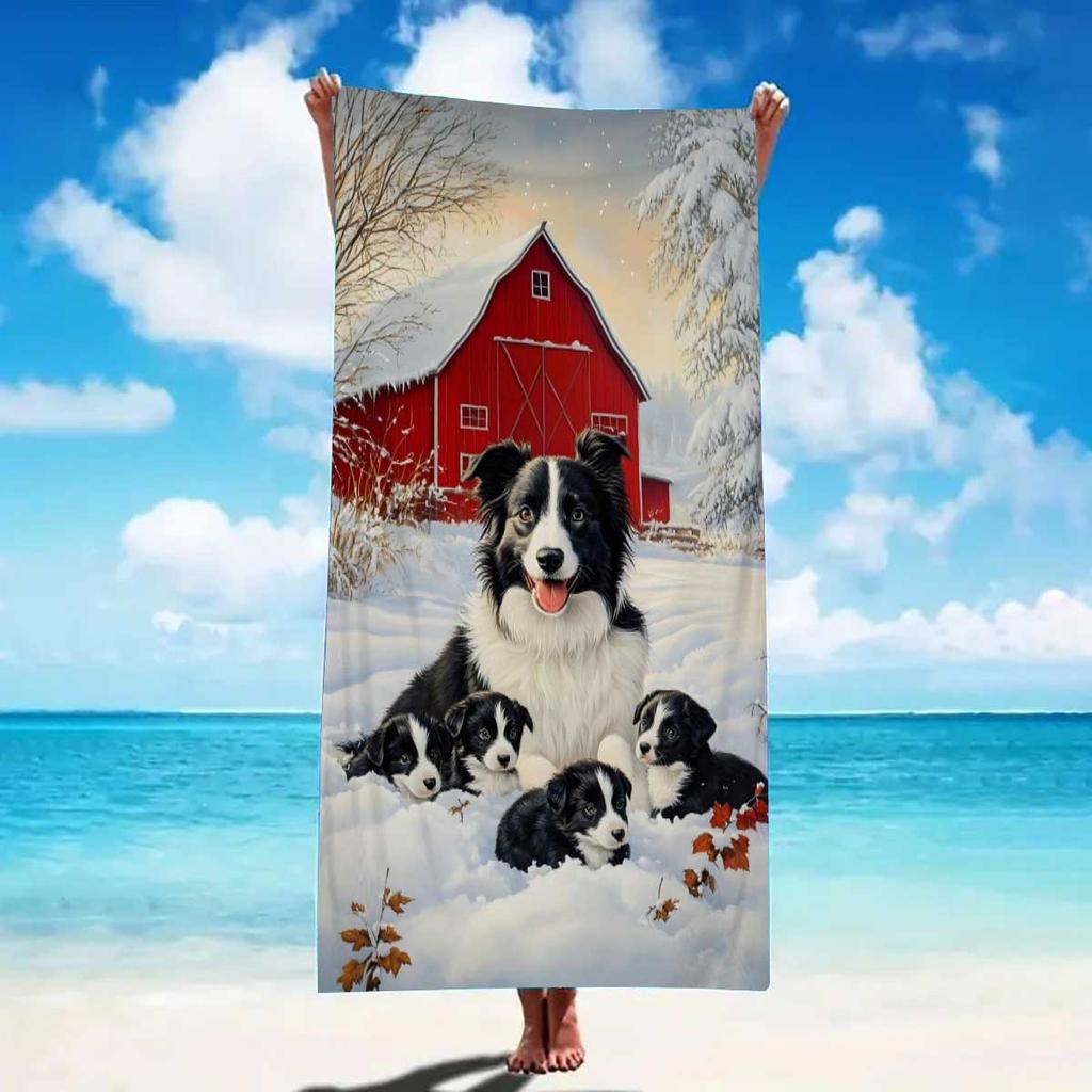 Cartoon Marine Creature Pattern Microfiber Beach Towel Quick Dry Lightweight Absorbent Towel for Beach Swimming Camping Outdoor