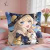 Navia Genshin Impact Cushion Cover Square Short Plush Pillow Case Living Room Sofa Home Decor Funda X