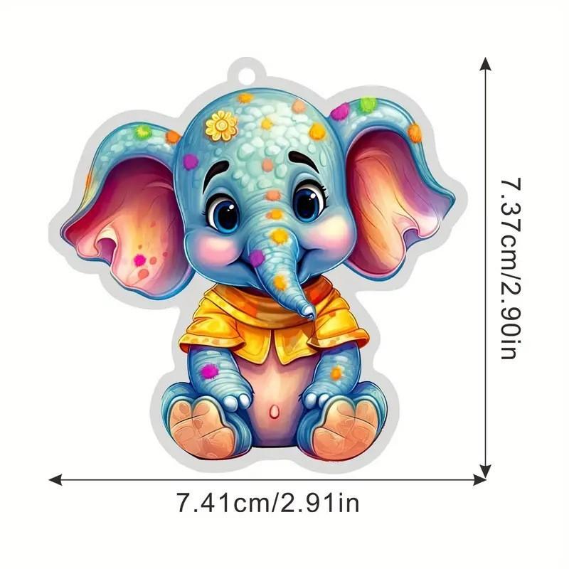 

Elephant Fun Cartoon Acrylic Keychain Versatile Hanging Decoration For Holiday Celebrations 1