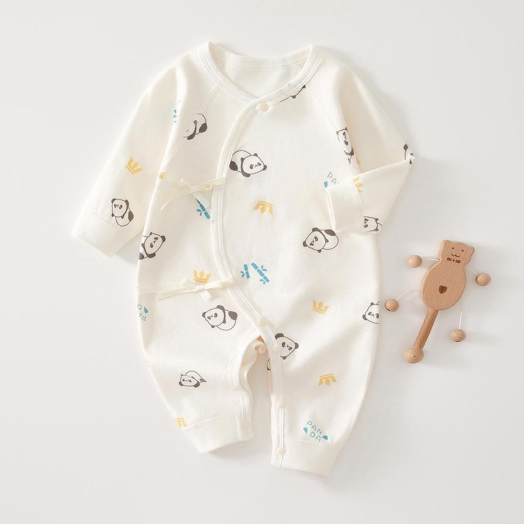 Newborn Pure Cotton Jumpsuit: All-Season Butterfly Romper for 0-6 Months
