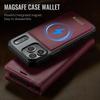 Magnetic Leather Wallet Case for iPhone 16/17 Pro Max (MagSafe Compatible)