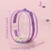 15CM Double Zipper Ita Bag: Durable Transparent Cotton Carrier for Doll Figurines