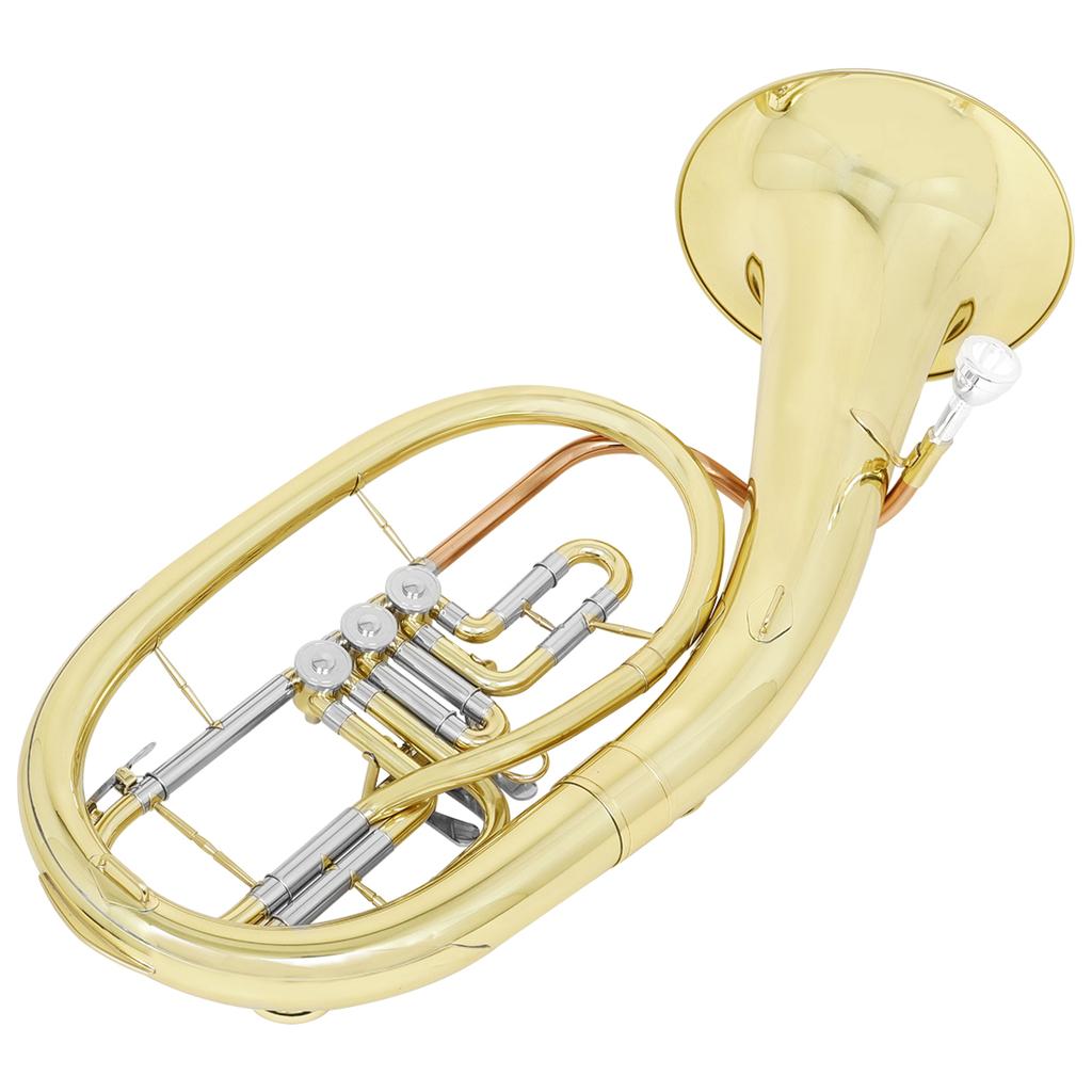 SLADE 4-Key Flat Key Euphonium Pro Bass Horn Phosphor Bronze Color Brass Body 4 Flat Keys Euphonium Brass Instrument with Parts