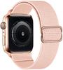 Adjustable Apple Watch Strap with Japanese Buckle - Single Loop Woven Elastic Nylon Compatible with iWatch