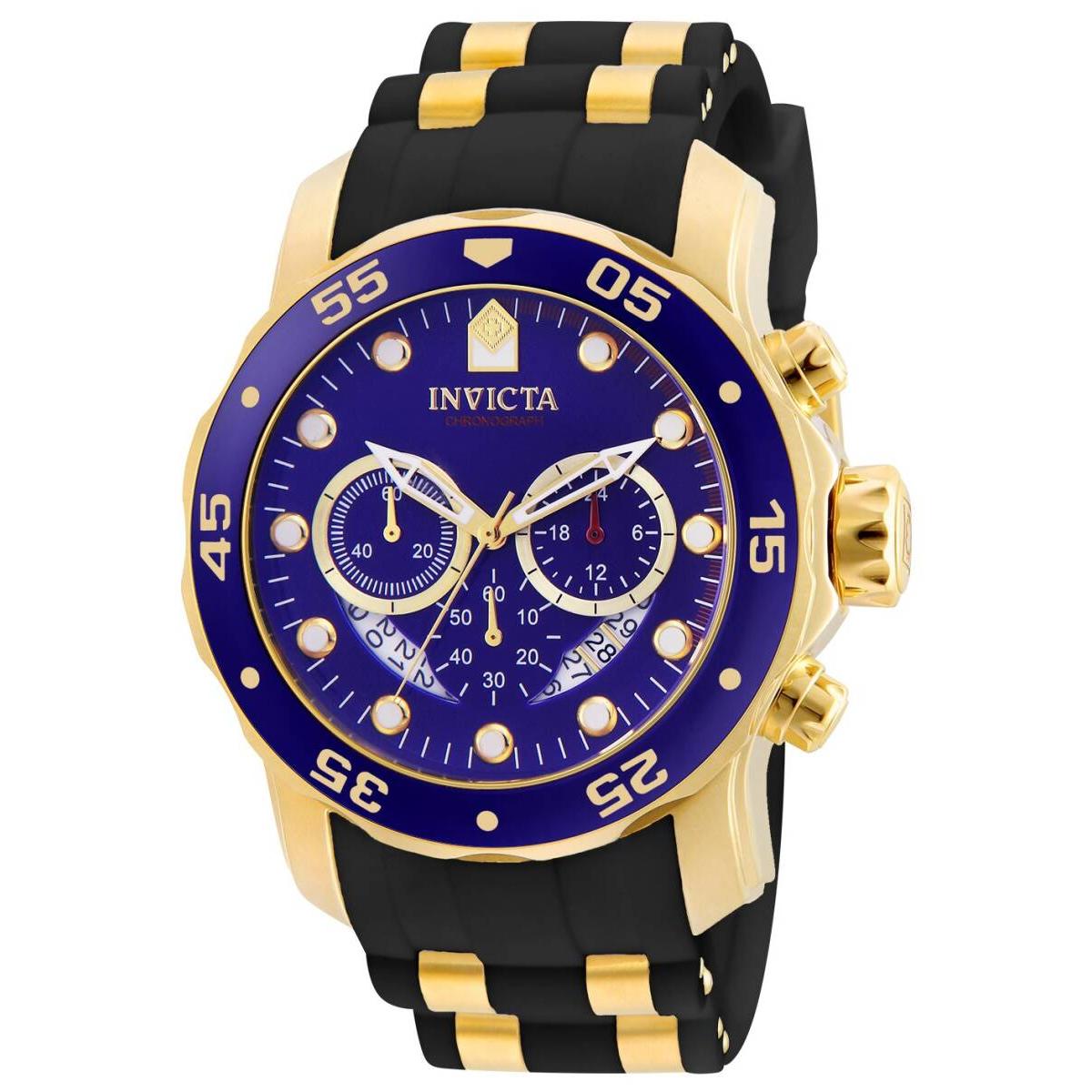 Used Invicta Invicta Pro Diver Scuba 6983 Chronograph Fearless and beautiful blue bezel with blue dial 100m water resistant Not sold in Japan so
