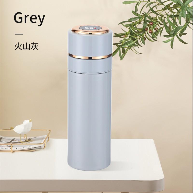 Premium 316 Stainless Steel Smart Temperature Display Vacuum Insulated Water Bottle One-Hand Open Tea Separation Business Gift Cup