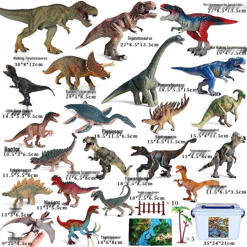 Children s Dinosaur Cognitive Toy Set: Mamenchisaurus, Tyrannosaurus Rex, Allosaurus Models