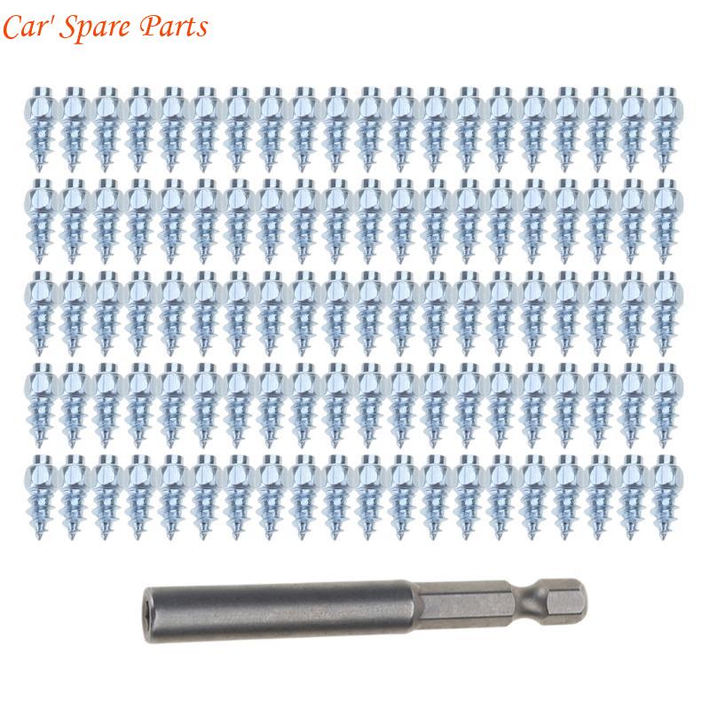 Y4UA Screw in Tire Spikes for Tire, Steel Body Carbides Tips [Security Anti-Skid] Wheel Tyre Snow Tire Spikes 9mm 12mm