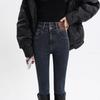 Skinny jeans women, winter new high-waisted thin elastic pencil small-footed pants