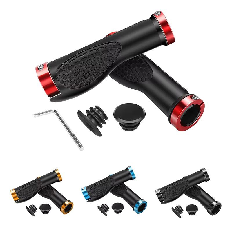 Bicycle Grips Soft Rubber For Mountain Bike Shockproof Anti-Slip Handlebar Cover Lock On Ergonomic Cycling Handle Bar Parts