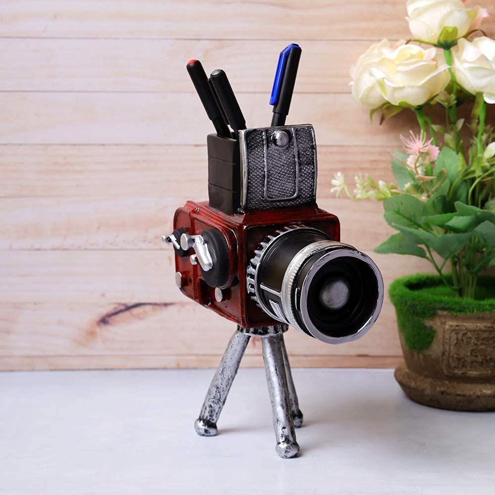 Home Decor Showpiece for Home & Office Decor Set of 1| Decorative Accent for Living Room Bedroom| Resin Tripod Camera Tabletop