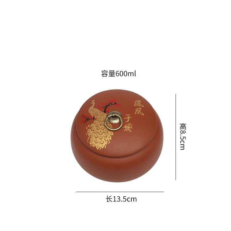 Purple Clay Tea Jar Ceramic white tea big red robe black tea sealed jar ceramic jars Ceramic Coffee candy food storage can