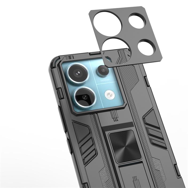 For Xiaomi Redmi Note 13 Pro 5G Case Car Magnetic Armor Shockproof Stand Protect Cover For Redmi Note13 Pro Plus 13Pro 4G Cases