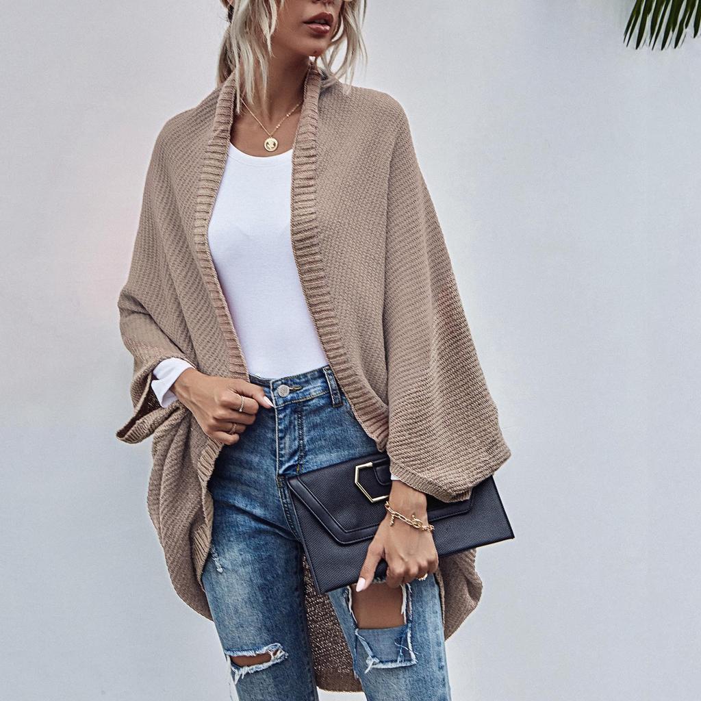 Cárdigan de punto de color informal con temperamento a la moda para mujer