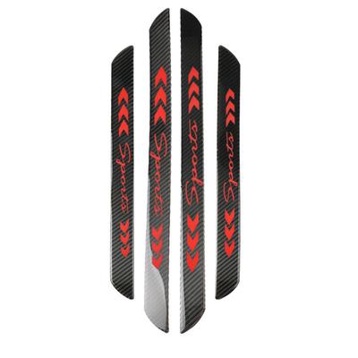4x 58cm+49cm Carbon Fiber Door Plate Protector Welcome Plate Sill Scuff Cover