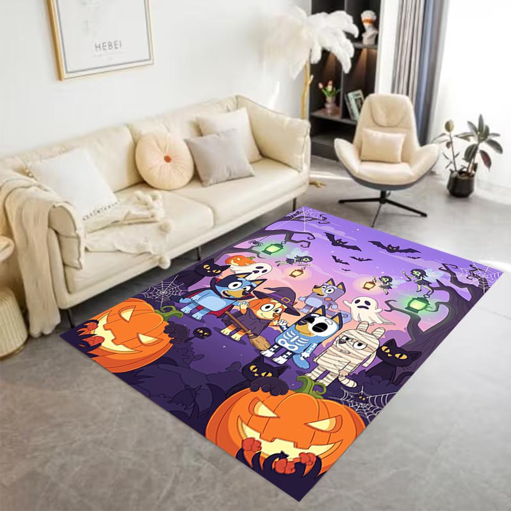 Halloween Night Adventure Area Rug Design for Dormitory Kitchen Study room Outdoor Anti-slip Rug Anime Office Decor