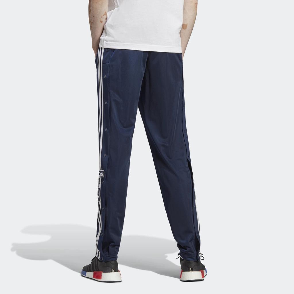 Adidas Originals Three Stripes Color Block Logo Print Elastic Waist Straight Leg Sports Pants Men Pants Indigo HR3366