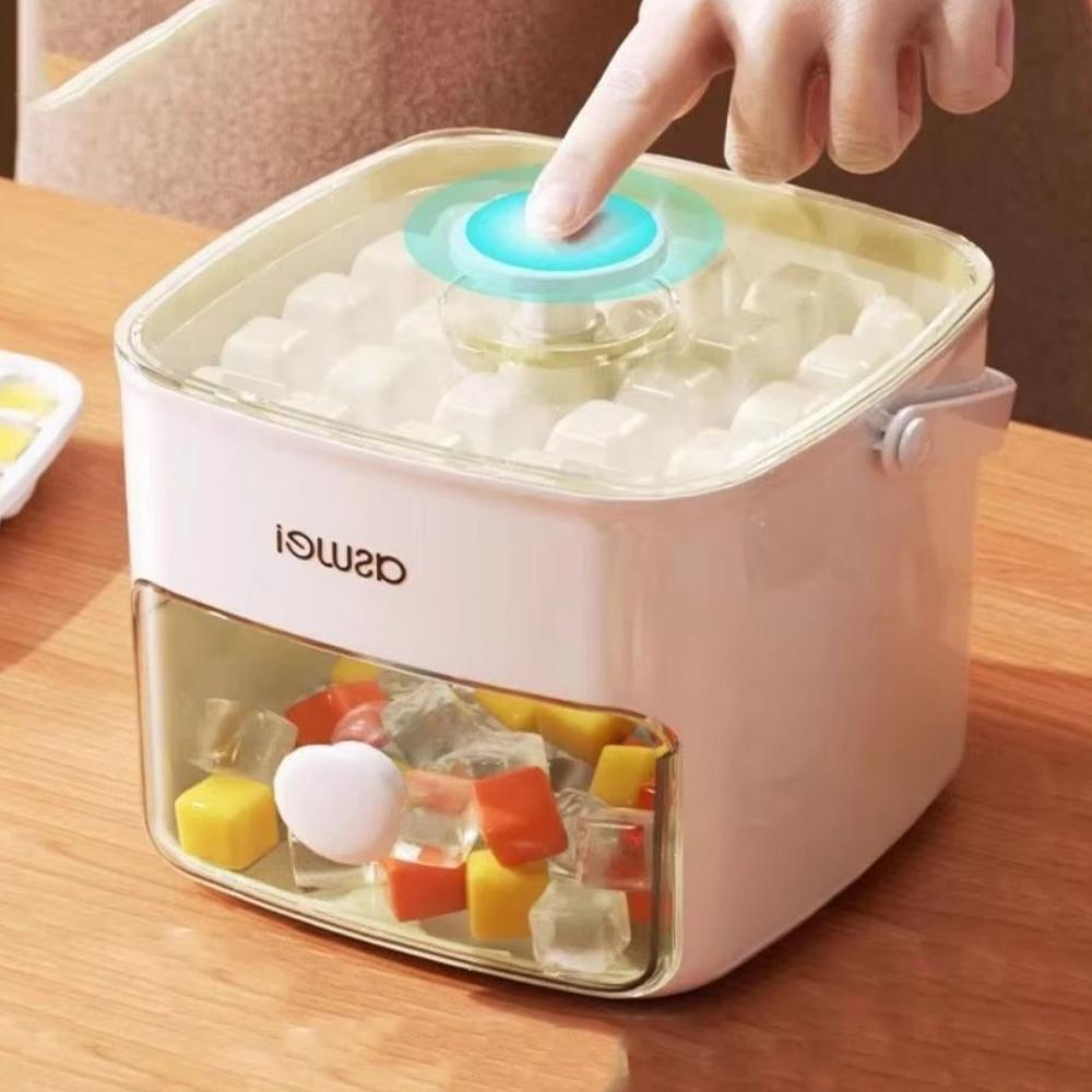 Portable Press Ice Cubes Box 48 Grids DIY Ice Balls Maker Sturdy with Storage Box Ice Ball Storage Box Chilling Drinks