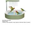 Automatic Bird Bath Parakeet Bath with Circulating Shower System Splash Guard Adjustable Flow Parrot Bath for Cockatiels Macaws Cage Accessory