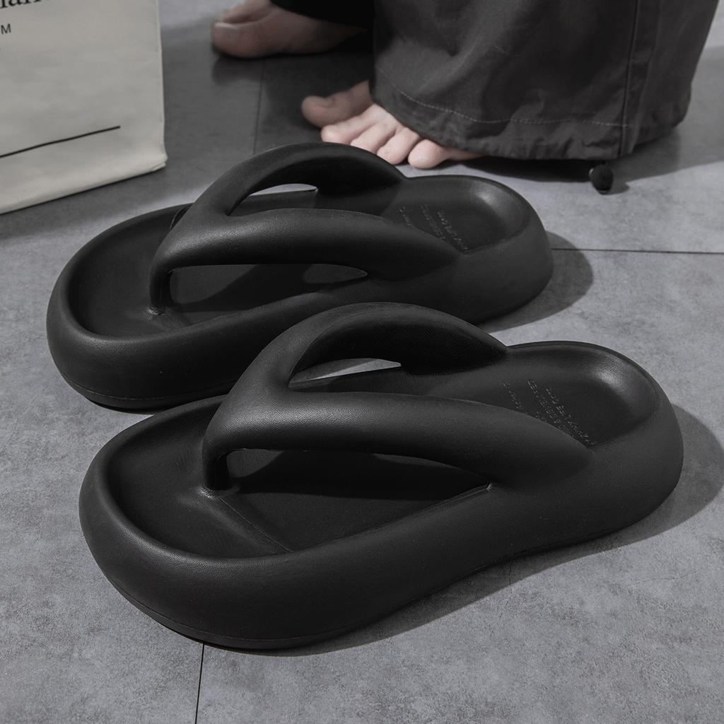 Letní dámské žabky se silnou podrážkou, plážové ploché pantofle na platformě, módní lehké protiskluzové sandály, vnitřní venkovní nazouváky