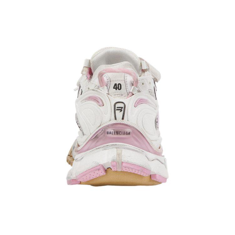 Balenciaga Runner Sneakers 'White Baby Pink Mesh And Nylon' Women's 677402W3RB39059