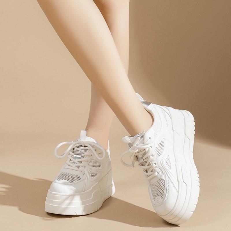 Women's Sneakers White Platform Woman Sports Sneakers Female Vulcanized Shoes Sneakers Casual Ladies Trainers Internal Elevation
