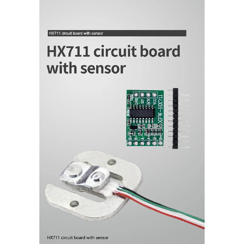HX711 AD Module and Micro Weighing Sensor Kits, Ultra-Thin Patch Load Cell 50kg Body Scale Electronic Weighing Scale Accessories