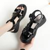Fashion AIYUQI Women Sandals Summer 2025 New Genuine Leather Wedge Women Sandals Open Toe Roman Sandals Women