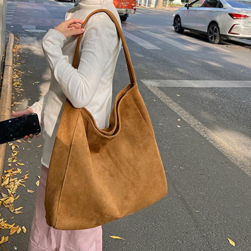 

Shoulder Bag Retro Suede Frosted Tote Bag Autumn and Winter New Versatile Work Commuting Shoulder Bag Women s Bags Handbags 2025