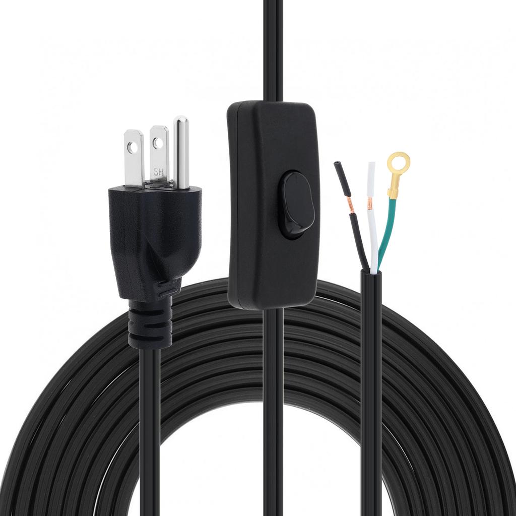 5.1M 16FT Transparent SPT-2 18AWG Cablu de lampă de schimb Cablu de alimentare certificat Comutator cu buton Mufă SUA Cablu prelungitor, Diverse tipuri de cabluri