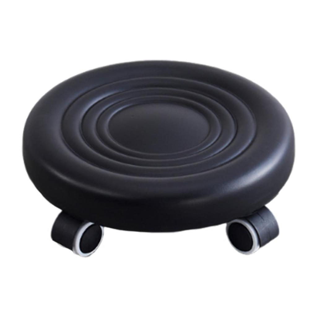 Low Height Rolling Stool with Swivel Caster Movable Low Roller Seat for Living Room Garage Shop Salon Pedicure Manicure Bedroom