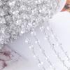 1M Transparent Grave Crystal Stone Beads Copper Chain Irregular Triangle Steel Color Chain DIY Necklace Bracelet Jewelry Making