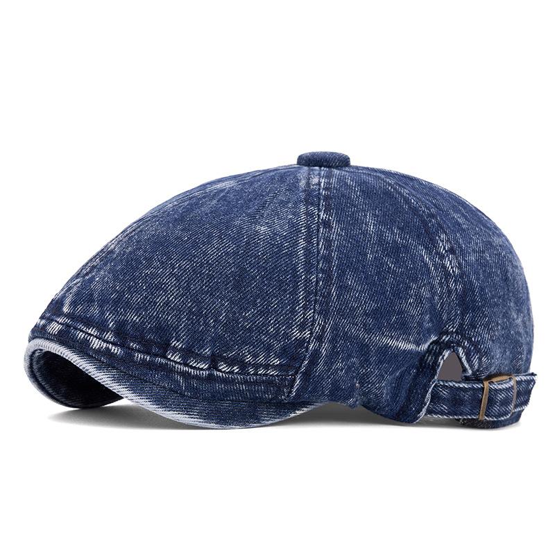 Vintage Denim Beret Autumn Newsboy Cap Men's British Forward Cap