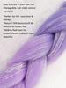 24 polegadas sintético trança cabelo mix tinsel glitter roxo claro roxo sintético extensões de cabelo jumbo tranças 1pc