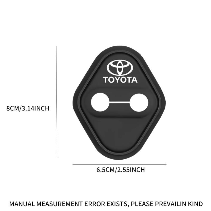 4Pcs Silicone Car Door Lock Cover Protector Clips, Anti-rust Dustproof for Toyota Corolla Camry RAV4 Avalon Interior Accessories
