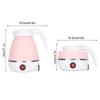 Electric Kettle, 400W, 600ml, with Boil-Dry Protection, Perfect for Business Trips, University Dorms, etc. (Pink)