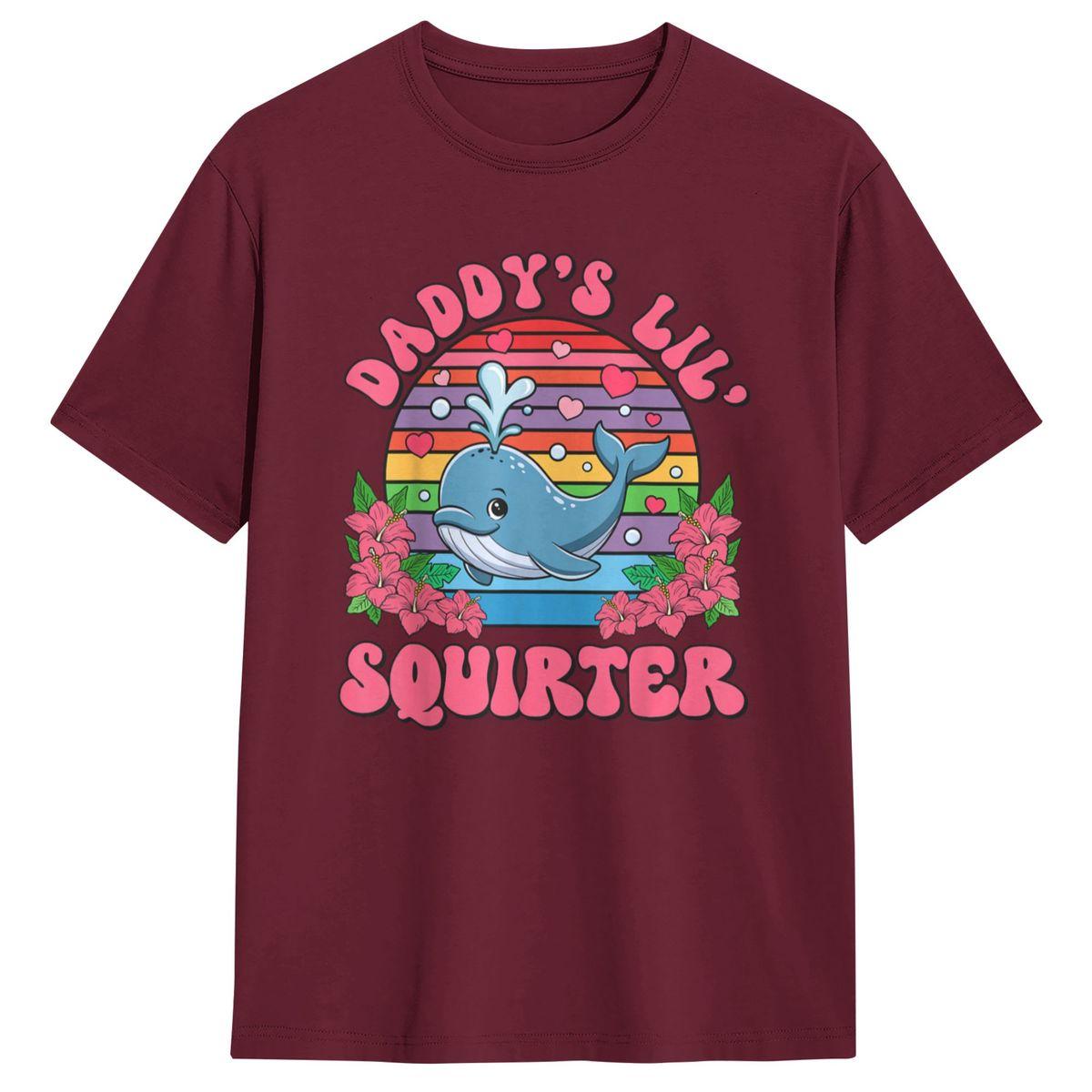 

Men s Inappropriate Funny Daddy s Lil Squirter Embarrassing T Shirts Clothing Summer Y2K Casual Short Sleeve Tops 2XL