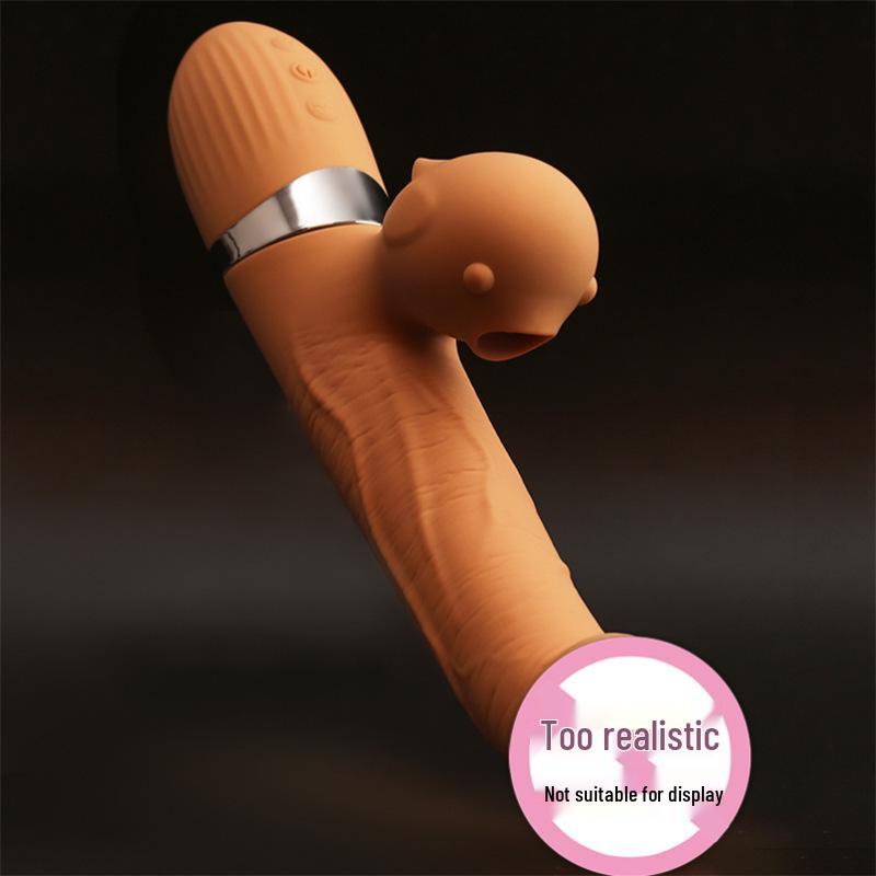 YEQU Silikon G-Punkt Vibrationsmassagegerät Realistischer Dildo für Frauen
