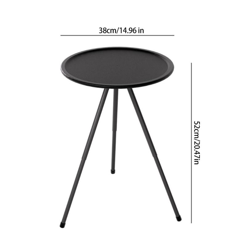 Round Foldable Outdoor Table Desk Water Resistant For Traveler Anglers Hiking Camping Barbecue Trip Adventure Gear