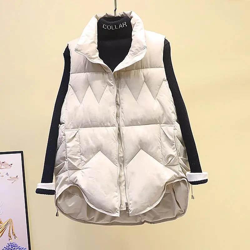 Women's Down Cotton Waistcoat Winter Wear All-match Waistcoat Korean Loose Waistcoat Trendy